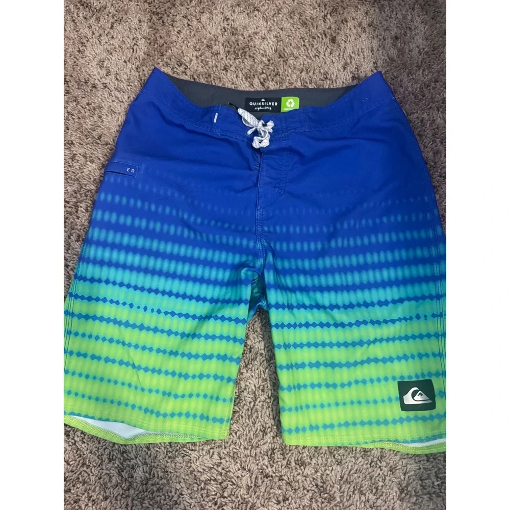 Quiksilver Highline Board Shorts Swim Trunks Men's Size 28 Lot of 2 Surf Beach